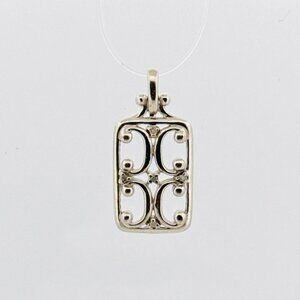 Brand New 925 Sterling Silver Gothic Scroll Charm Pendant Women Intricate Design